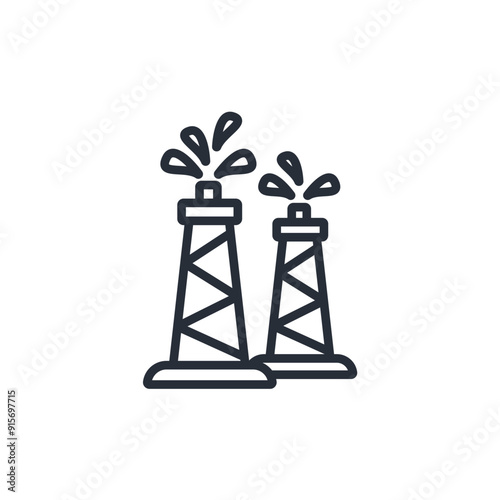 petroleum icon. vector.Editable stroke.linear style sign for use web design,logo.Symbol illustration.