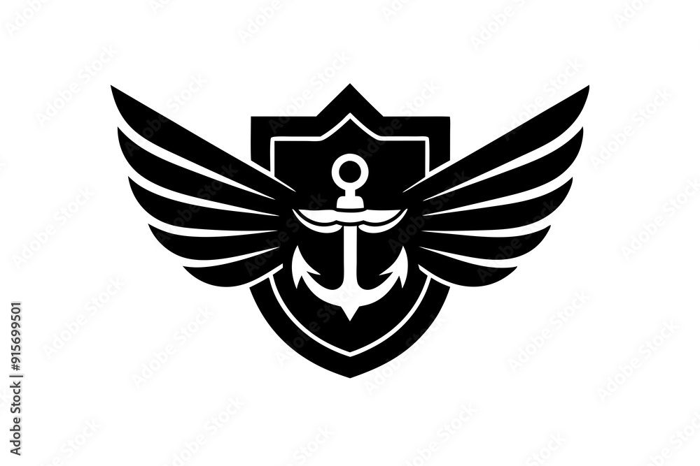 Service Branch Emblem Navy in white background Service Branch Emblem Navy in white background