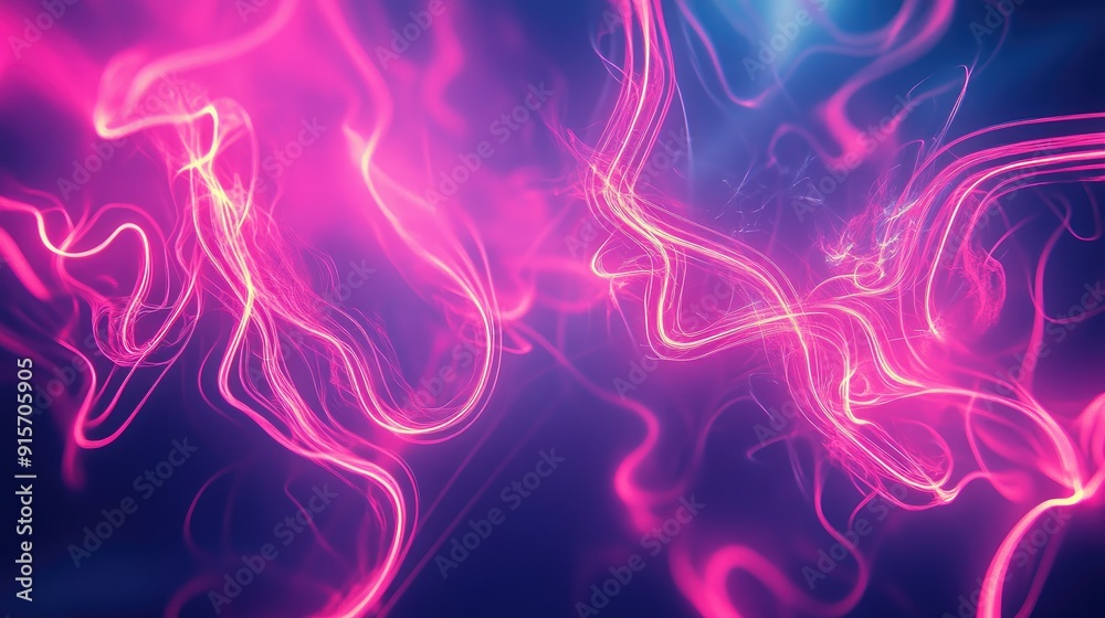 Obraz premium Neon abstract patterns pulsating with energy