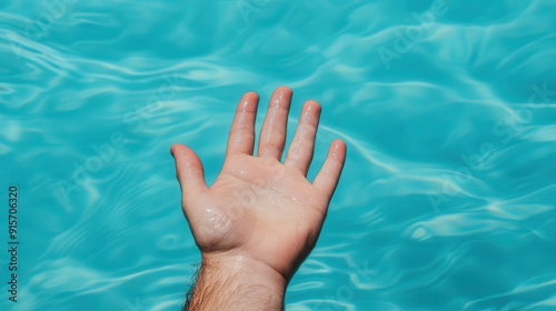 Closeup of a person s hand trailing in the water, boat ride on Labor Day