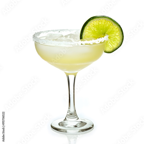 Wallpaper Mural Margarita cocktail with lime isolated on white background Torontodigital.ca