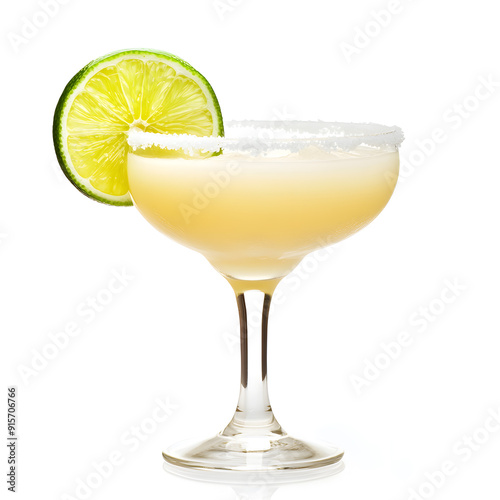 Wallpaper Mural Margarita cocktail with lime isolated on white background Torontodigital.ca