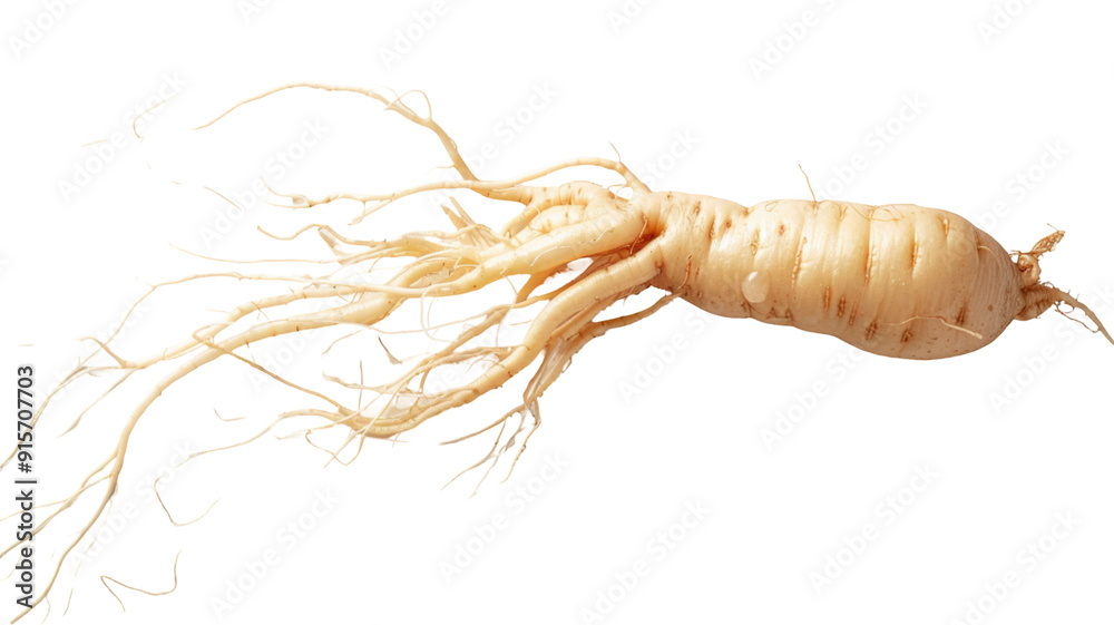 Isolated Ginseng Root on White Background Isolated Ginseng Root on White Background