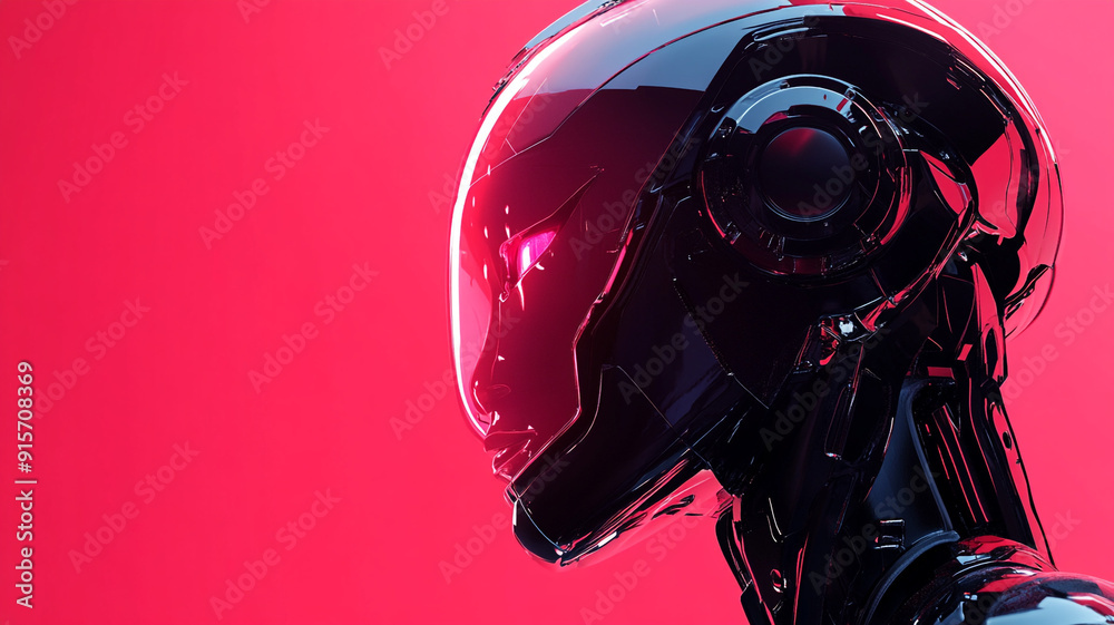The android is a humanoid. The text is Cyber Monday. A place for the text. A banner with an android. The android is a humanoid. The text is Cyber Monday. A place for the text. A banner with an android.