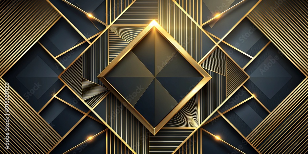 Elegant gold geometric shapes and gradient lines adorn a dark background, creating a luxurious and premium design perfect for high-end event invitations and announcements. Elegant gold geometric shapes and gradient lines adorn a dark background, creating a luxurious and premium design perfect for high-end event invitations and announcements.