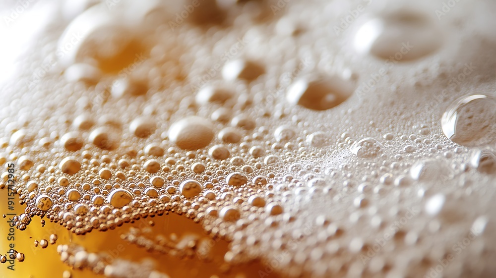 macro shot of beer foam cascading into a glass, showcasing the surreal effect of the bubbles and the foam’s texture, with gentle low-angle lighting and an indistinct background for a clean, aesthetic macro shot of beer foam cascading into a glass, showcasing the surreal effect of the bubbles and the foam’s texture, with gentle low-angle lighting and an indistinct background for a clean, aesthetic