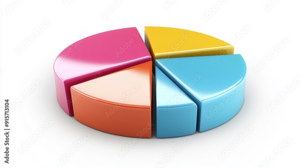 A dynamic pie chart with various segments and clear percentages, illustrating market share distribution. A dynamic pie chart with various segments and clear percentages, illustrating market share distribution.
