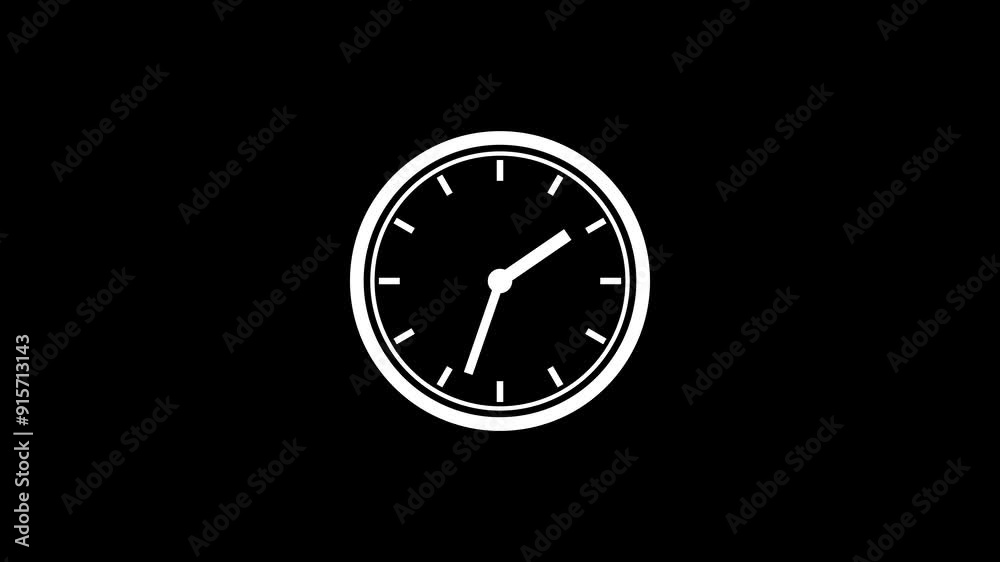 Clock Counting Down 24 Hour Day Fast Speed. Simple animated clock icon. Clock Counting Down 24 Hour Day Fast Speed. Simple animated clock icon.