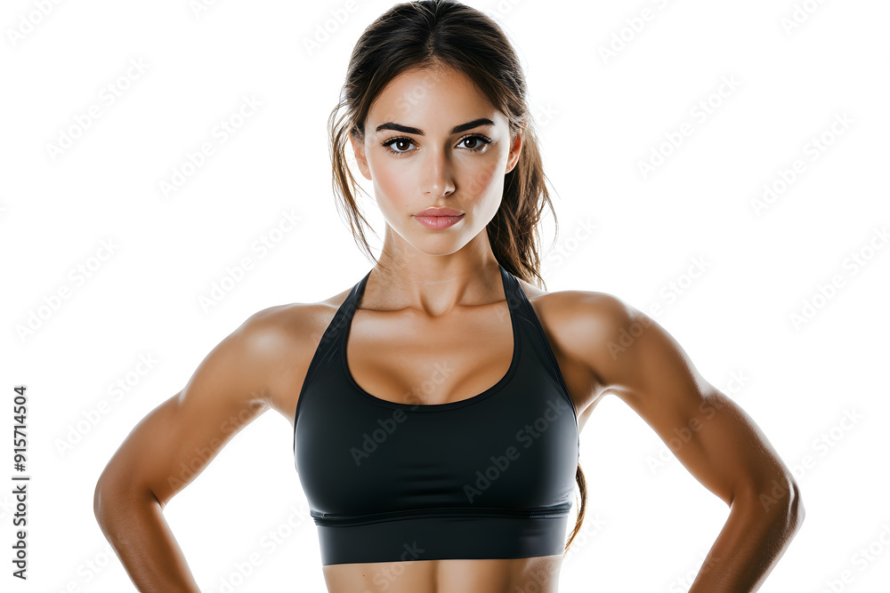 Portrait of Pretty Young Fitness Woman Posing in Sportswear, on a white background Portrait of Pretty Young Fitness Woman Posing in Sportswear, on a white background