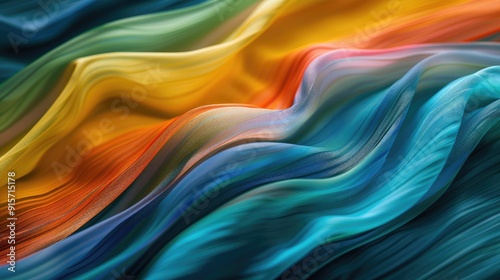 Smooth, flowing waves of color blending seamlessly