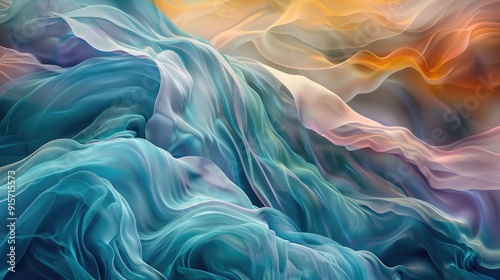 Smooth, flowing waves of color blending seamlessly