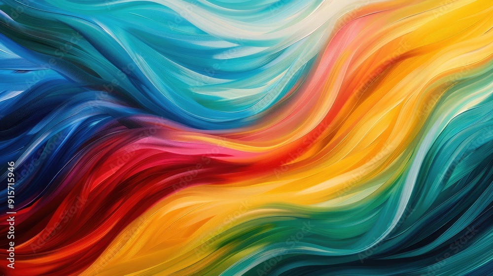 Smooth, flowing waves of color blending seamlessly Smooth, flowing waves of color blending seamlessly