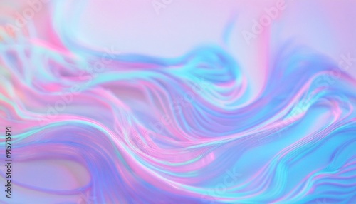 "Abstract Flowing Holographic Liquid in Ethereal Color Palette, Perfect for Futuristic and Dreamlike Designs" 