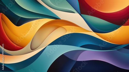 Smooth, flowing waves of color blending seamlessly