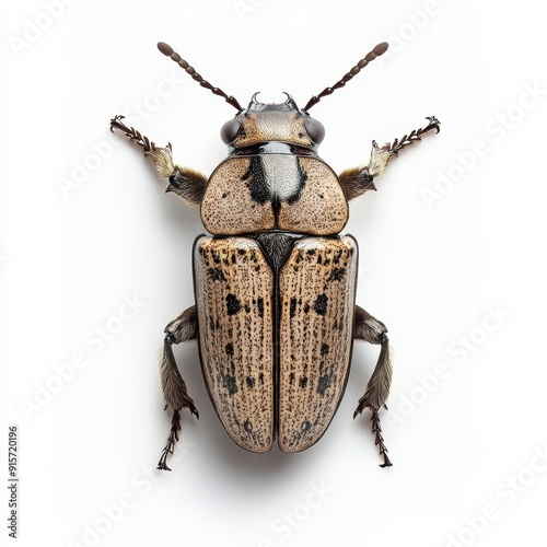 African click beetle displayed on a white background photo