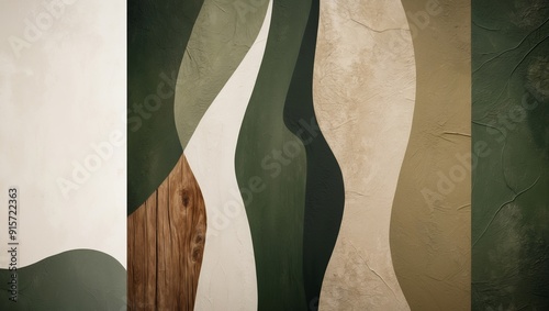 Wallpaper Mural Colorful abstract wall designs showcase various textures and hues in a stylish arrangement Torontodigital.ca