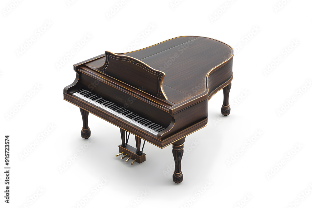 Piano isolated on white background Piano isolated on white background