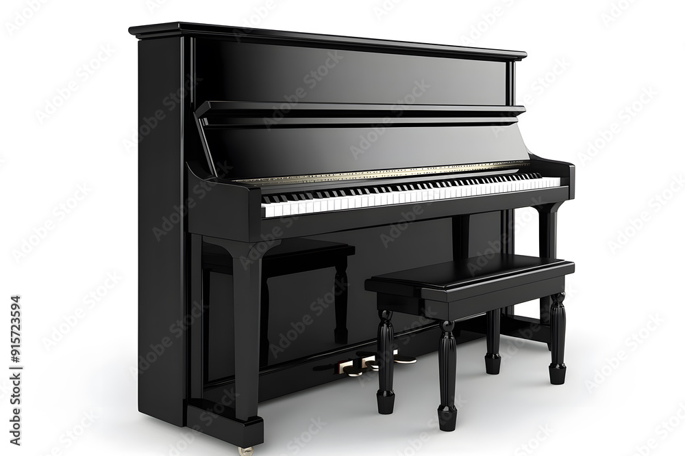 Piano isolated on white background Piano isolated on white background