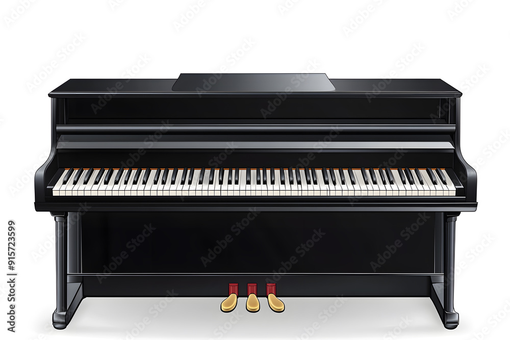 Piano isolated on white background Piano isolated on white background