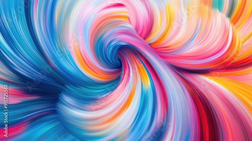 Vibrant swirls of color in abstract art