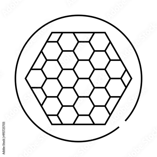 nuclear reactor with fuel rods line icon vector. nuclear reactor with fuel rods sign. isolated contour symbol black illustration