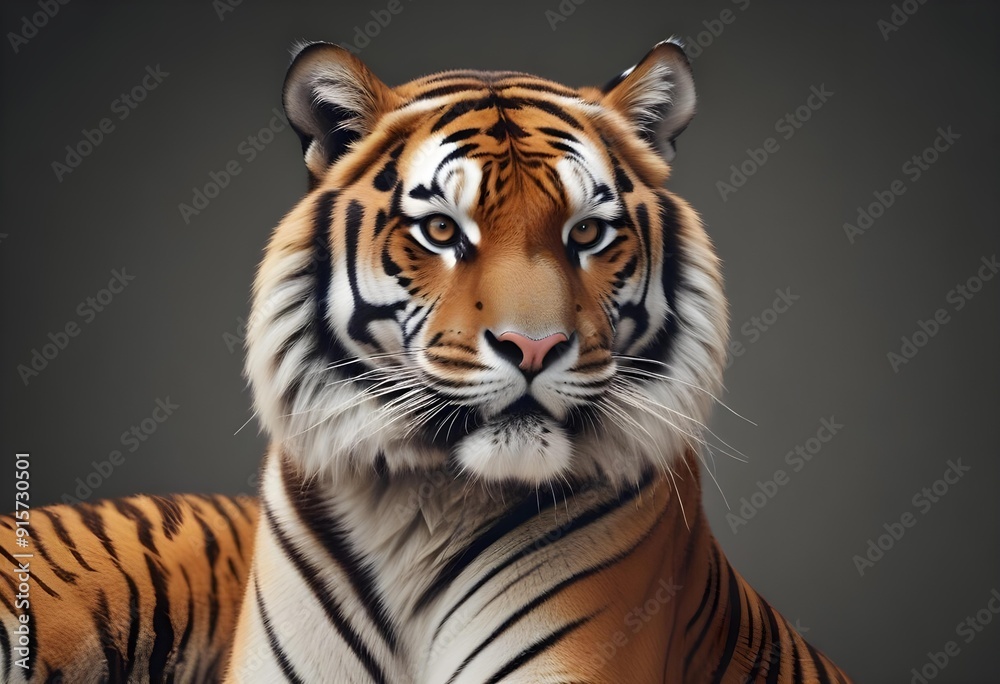 Ferocious tiger in studio with different colour of backgrounds Ferocious tiger in studio with different colour of backgrounds
