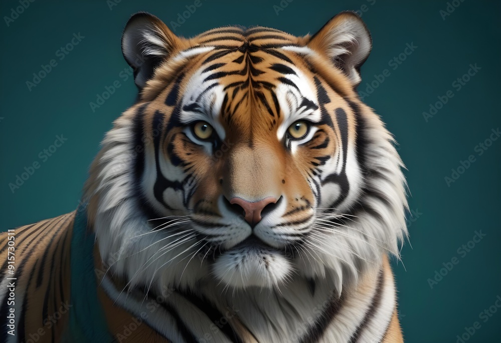 Ferocious tiger in studio with different colour of backgrounds Ferocious tiger in studio with different colour of backgrounds