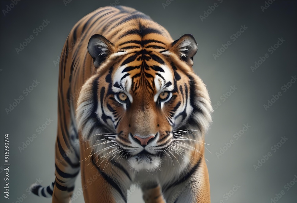 Ferocious tiger in studio with different colour of backgrounds Ferocious tiger in studio with different colour of backgrounds