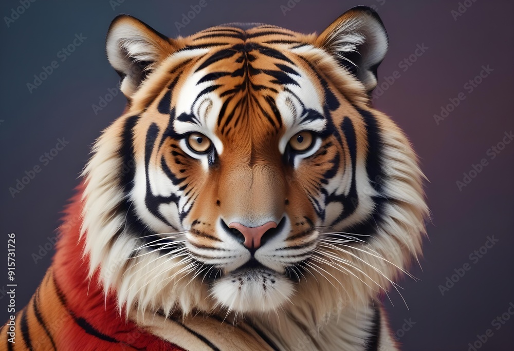 Ferocious tiger in studio with different colour of backgrounds Ferocious tiger in studio with different colour of backgrounds