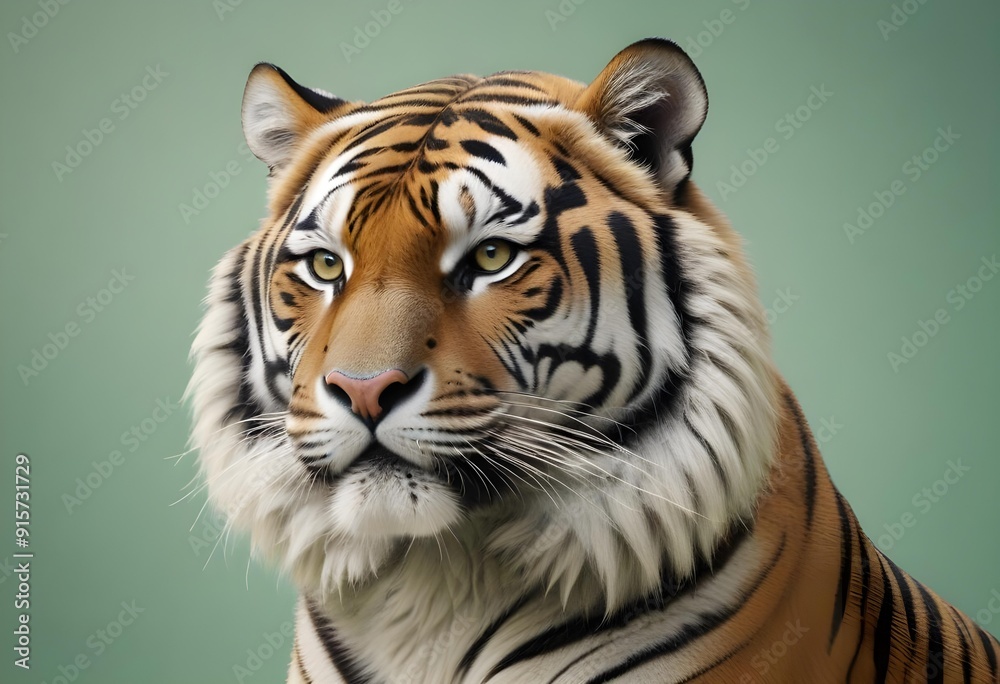 Ferocious tiger in studio with different colour of backgrounds Ferocious tiger in studio with different colour of backgrounds