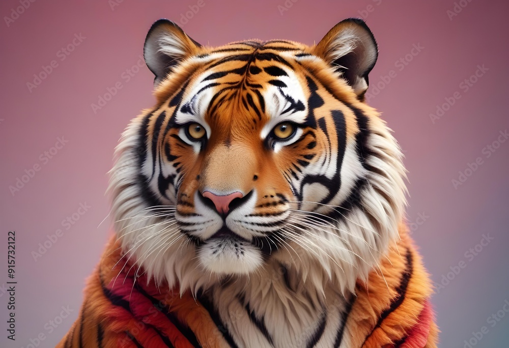 Ferocious tiger in studio with different colour of backgrounds Ferocious tiger in studio with different colour of backgrounds