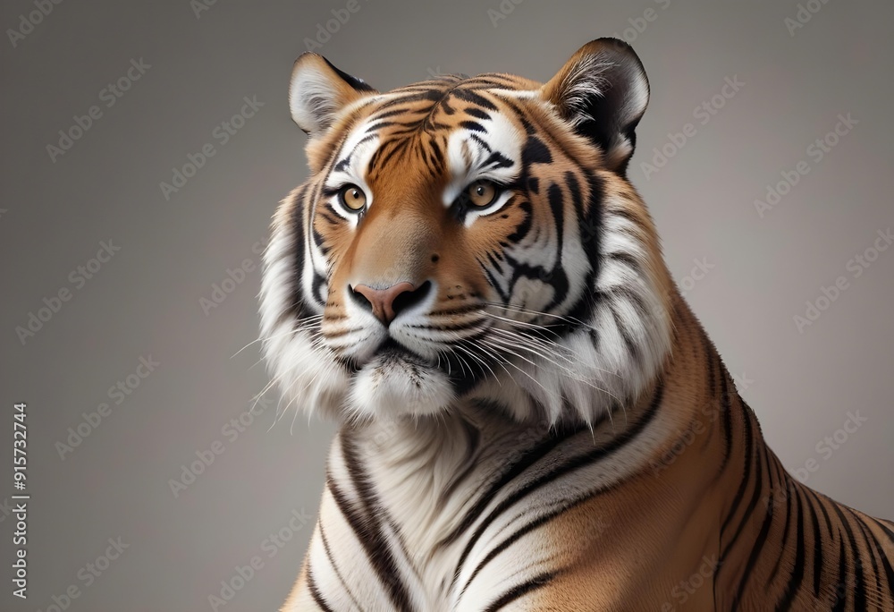 Ferocious tiger in studio with different colour of backgrounds Ferocious tiger in studio with different colour of backgrounds