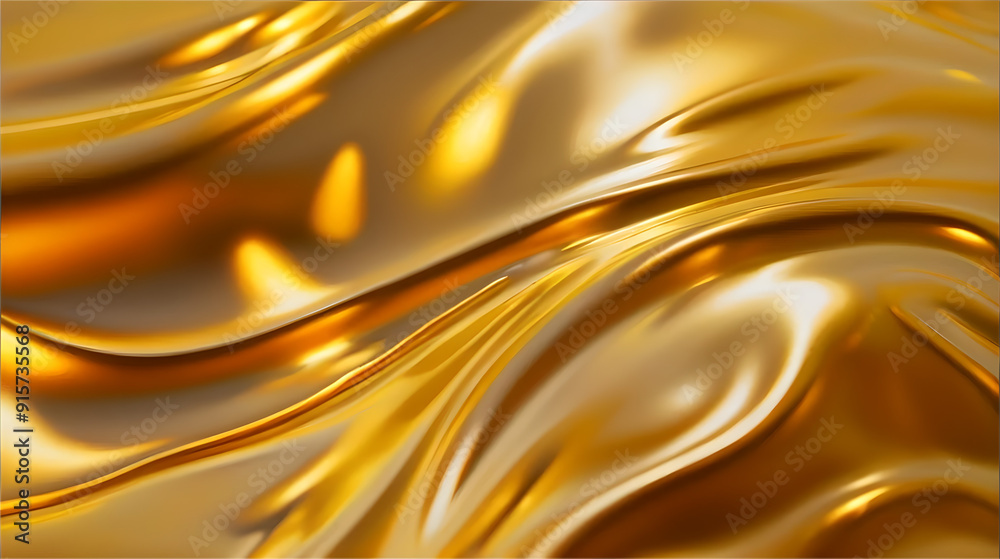 © Ruckmani - Golden liquify background shining