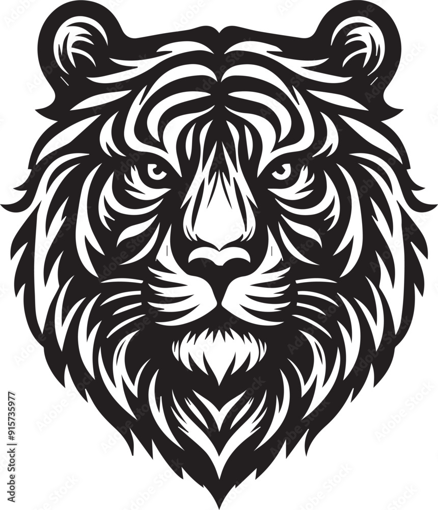 tiger head vector art illustration tiger head vector art illustration