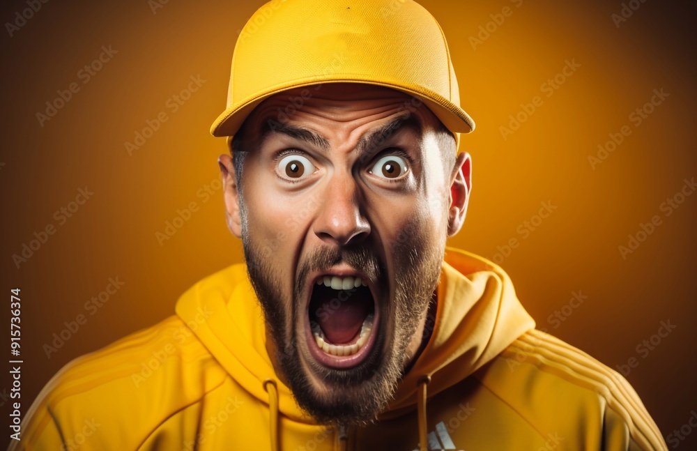 middle age man shouting aggressively, looking very angry. breakdown car repair wrench concept