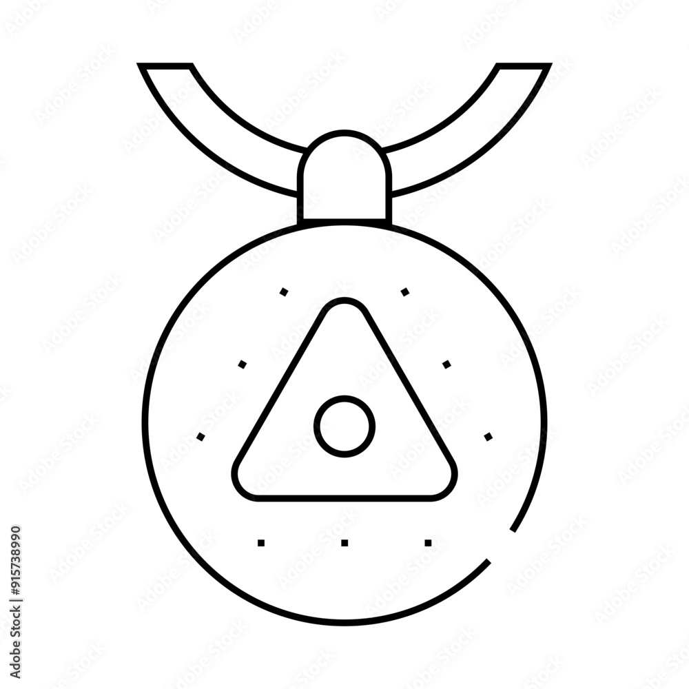 viking medal line icon vector. viking medal sign. isolated contour symbol black illustration viking medal line icon vector. viking medal sign. isolated contour symbol black illustration