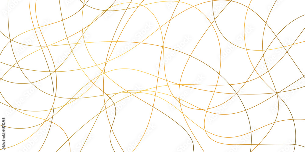 Modern minimal golden random line background with stoke. abstract futuristic architecture concept digital geometric transparent for wallpaper, presentation background design, vector illustration.	