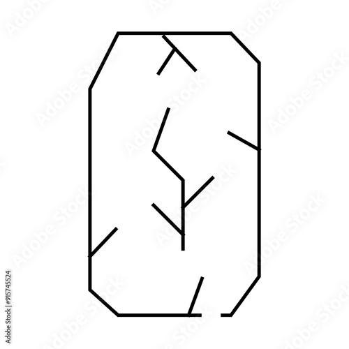divination runes line icon vector. divination runes sign. isolated contour symbol black illustration