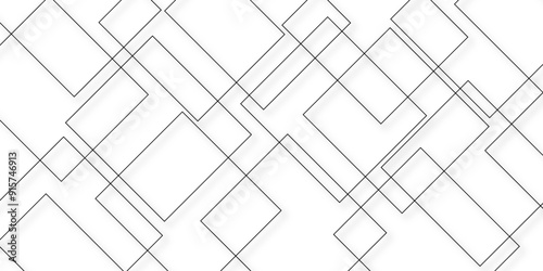 Abstract industrial Design random lines black on white background.Geometric seamless minimalist pattern with straight lines design.luxury black geometric random chaotic lines.squares and triangle line