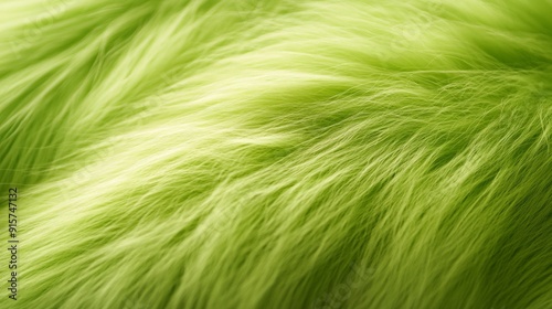 Green faux fur with vibrant color and soft texture, ideal for textile design, fashion, and creative backgrounds, fur texture background