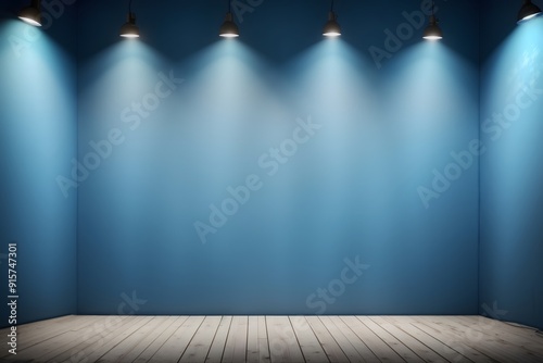 Wallpaper Mural Illuminated stage with scenic lights, vector background
 Torontodigital.ca