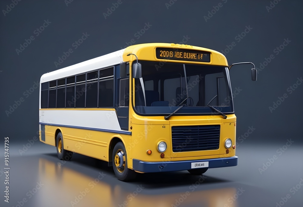 A yellow and white bus or rickshaw with the word bus or rickshaw on the side A yellow and white bus or rickshaw with the word bus or rickshaw on the side