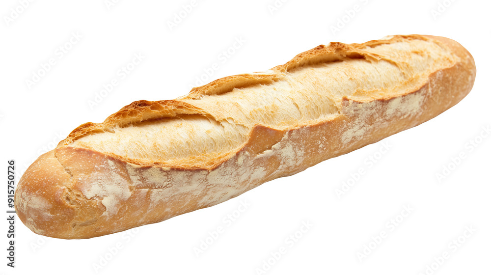 Fresh Baguette bread isolated on white background, transparent png file Fresh Baguette bread isolated on white background, transparent png file