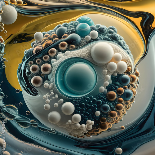 Abstract background with bubbles