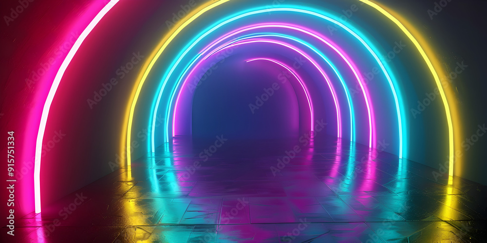3D render pink blue wavy neon lines electronic music Generative AI
3D render pink blue wavy neon lines electronic music Generative AI