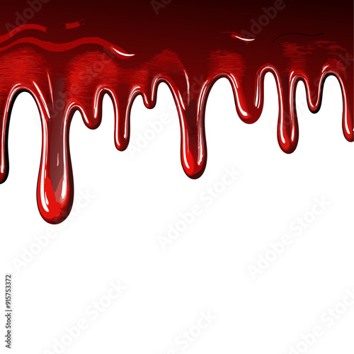 Dripping seamless blood on a isolated white background (11)