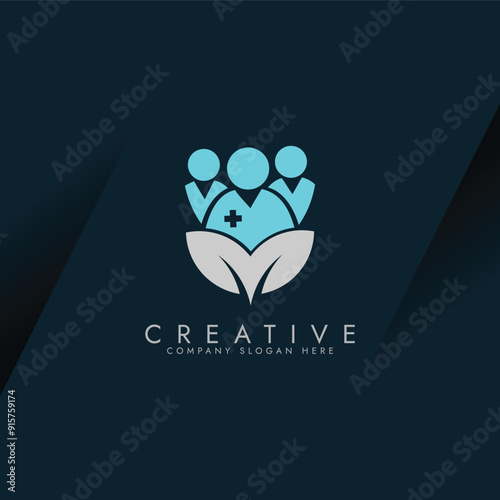 Family Healty busines Abstract icon Medicine logo symbol klinik Vector design