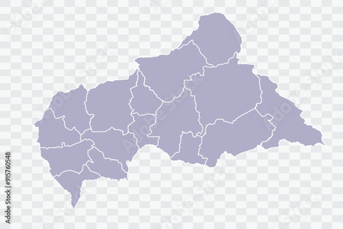 Central African Republic Map silver Color on White Background quality files Png Art & Illustration