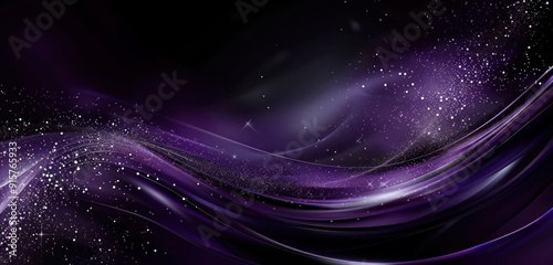 Abstract Background, dark violet with sparkling silver details, blending to create a dreamy and ethereal ambiance.