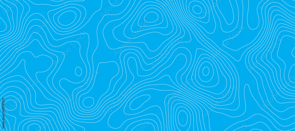 Light blue luxury topographic lines map background .modern technology wave curve line contour map design .seamless geography grid vector background .
